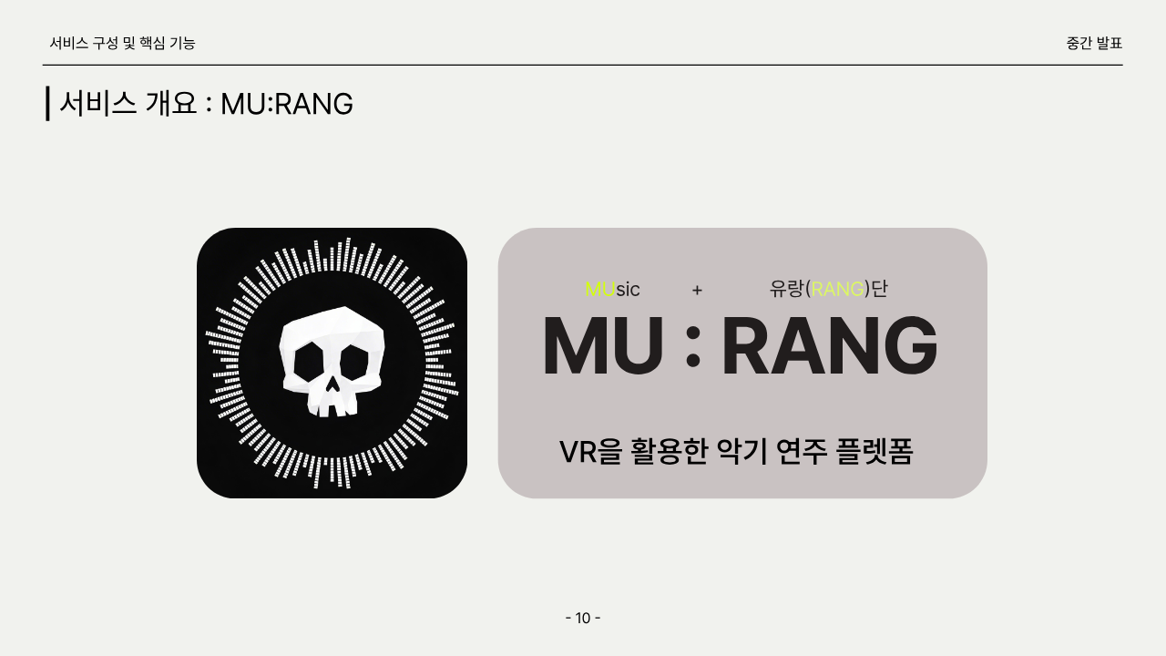MU:RANG 서비스 개요 슬라이드